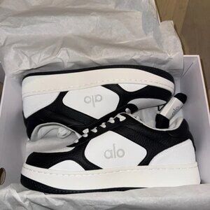 ALO Yoga Leather Trainers Black White UK 7 US 8 Women’s 9 Classic Sneakers